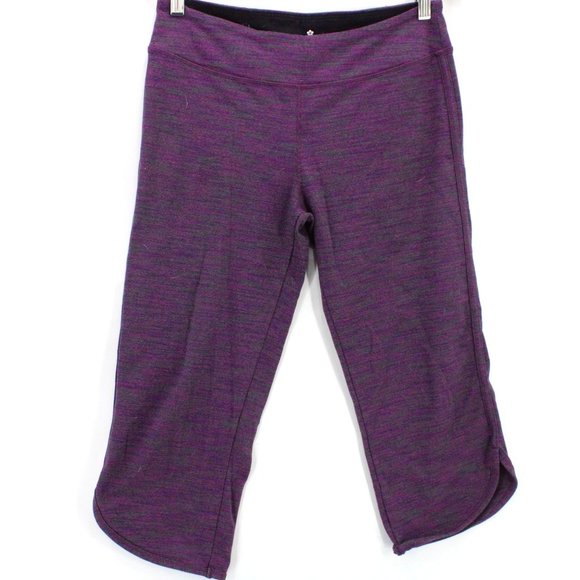 Tuff Athletics Cropped Legging Womens Purple Gym & Training Comfort Medium M - Picture 1 of 7